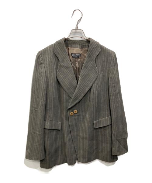 GIORGIO ARMANI（ジョルジオアルマーニ）GIORGIO ARMANI (ジョルジオアルマーニ) 変形ラペルジャケット グリーン サイズ:46の古着・服飾アイテム