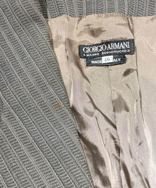 GIORGIO ARMANI（ジョルジオアルマーニ）GIORGIO ARMANI (ジョルジオアルマーニ) 変形ラペルジャケット グリーン サイズ:46の古着・服飾アイテム