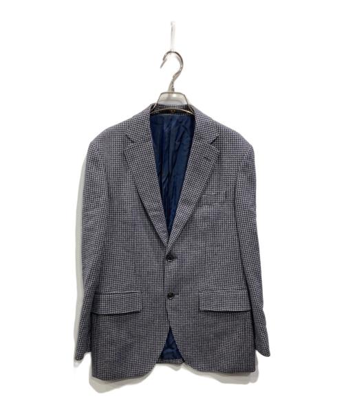 DAKS LONDON（ダックスロンドン）DAKS LONDON (ダックスロンドン) 千鳥格子 テーラードジャケット ネイビー サイズ:A4の古着・服飾アイテム