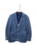 TAKEO KIKUCHIタケオキクチ）の古着「千鳥格子プリント ストレッチジャケット」｜ブルー