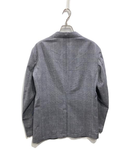 TAKEO KIKUCHI（タケオキクチ）TAKEO KIKUCHI (タケオキクチ) グレンチェックプリント ストレッチジャケット グレー サイズ:2の古着・服飾アイテム
