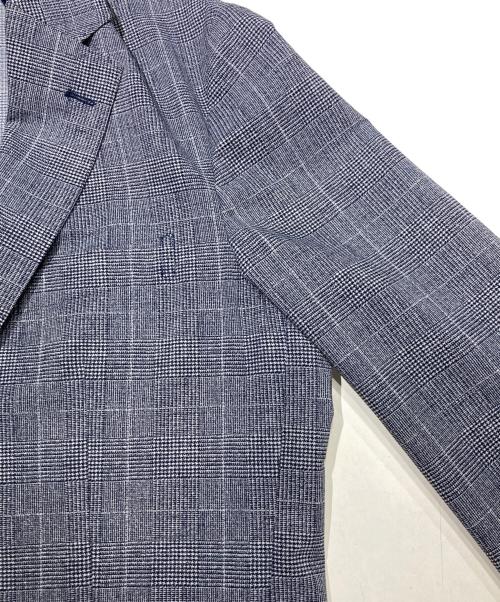 TAKEO KIKUCHI（タケオキクチ）TAKEO KIKUCHI (タケオキクチ) グレンチェックプリント ストレッチジャケット グレー サイズ:2の古着・服飾アイテム