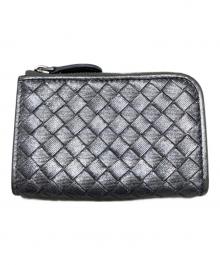 BOTTEGA VENETA（ボッテガベネタ）の古着「イントレチャート カードケース」｜シルバー