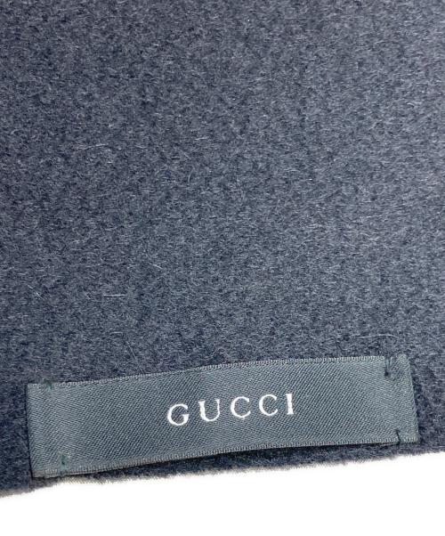 GUCCI（グッチ）GUCCI (グッチ) インターロッキングG カシミヤマフラー ブラックの古着・服飾アイテム