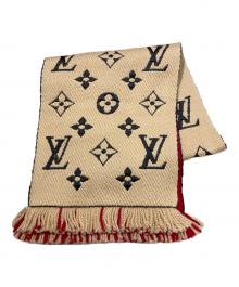 LOUIS VUITTON（ルイ ヴィトン）の古着「エシャルプ・ロゴマニア デュオ マフラー」｜レッド×ベージュ