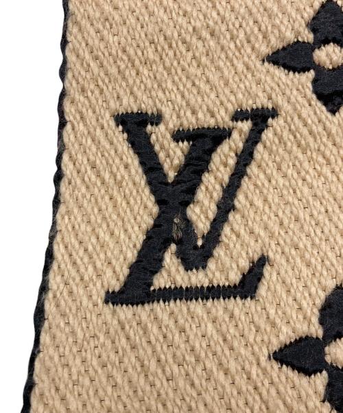 LOUIS VUITTON（ルイ ヴィトン）LOUIS VUITTON (ルイ ヴィトン) エシャルプ・ロゴマニア デュオ マフラー レッド×ベージュの古着・服飾アイテム