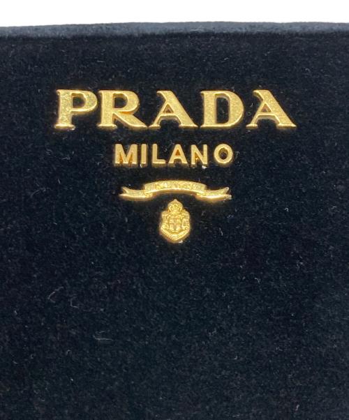 PRADA（プラダ）PRADA (プラダ) ベロア チェーンショルダーバッグ ブラックの古着・服飾アイテム