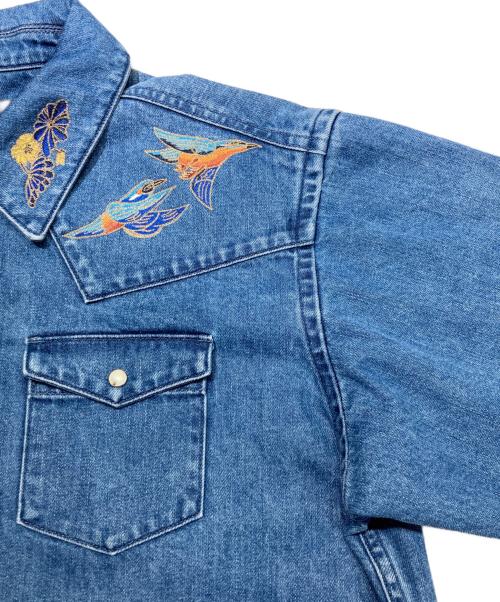 RAINMAKER（レインメーカー）RAINMAKER (レインメーカー) JAPAN DENIM (ジャパンデニム) WESTERN SHIRT JACKET ブルー サイズ:1の古着・服飾アイテム