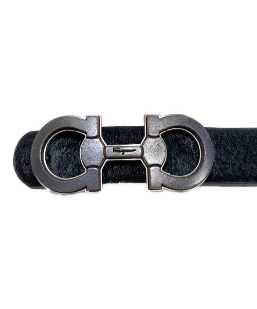 Salvatore Ferragamo（サルヴァトーレ フェラガモ）Salvatore Ferragamo (サルヴァトーレ フェラガモ) ガンチーニバックルレザーベルト ブラック サイズ:85の古着・服飾アイテム