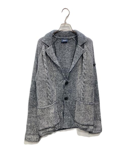 ARMANI JEANS（アルマーニジーンズ）ARMANI JEANS (アルマーニジーンズ) ニットカーディガン グレー サイズ:US Mの古着・服飾アイテム