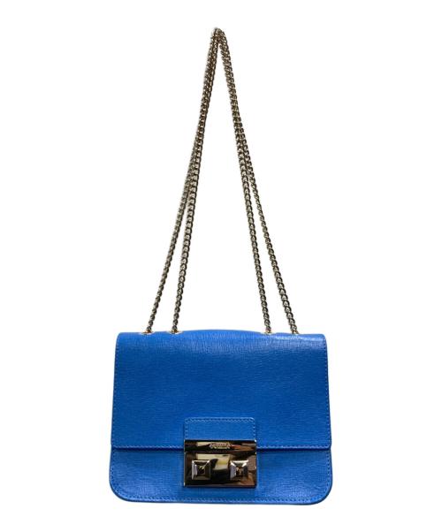 FURLA（フルラ）FURLA (フルラ) メトロポリス チェーンショルダーバッグ ブルーの古着・服飾アイテム