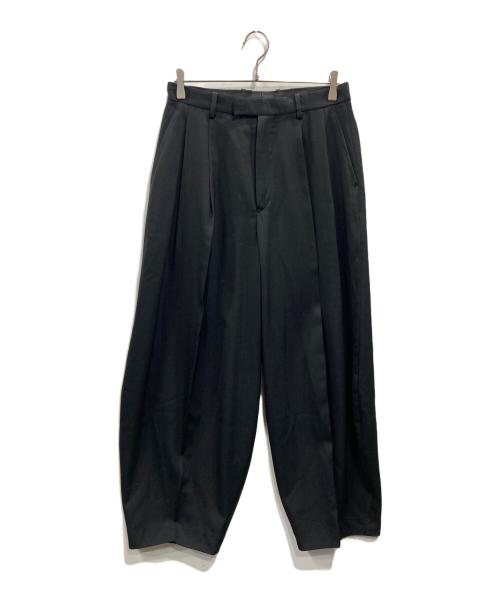 LITHIUM HOMME（リチウムオム・ファム）LITHIUM HOMME SUPER 120'S ULTRA-BLACK WOOL BALLOON TROUSERS（スーパー120ズ ウルトラブラック ウール バルーン トラウザース） ブラック サイズ:SIZE46の古着・服飾アイテム