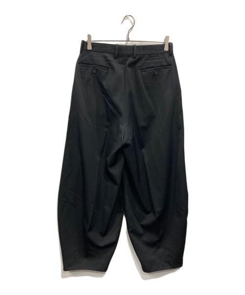 LITHIUM HOMME（リチウムオム・ファム）LITHIUM HOMME SUPER 120'S ULTRA-BLACK WOOL BALLOON TROUSERS（スーパー120ズ ウルトラブラック ウール バルーン トラウザース） ブラック サイズ:SIZE46の古着・服飾アイテム