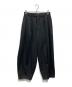 LITHIUM HOMME（リチウムオム・ファム）の古着「SUPER 120'S ULTRA-BLACK WOOL BALLOON TROUSERS（スーパー120ズ ウルトラブラック ウール バルーン トラウザース）」｜ブラック