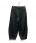 LITHIUM HOMME SUPER 120'S ULTRA-BLACK WOOL BALLOON TROUSERS（スーパー120ズ ウルトラブラック ウール バルーン トラウザース） ブラック サイズ:SIZE46：15000円