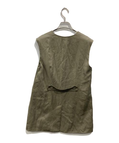 SEASON STYLE LAB（シーズンスタイルラボ）SEASON STYLE LAB (シーズンスタイルラボ) ノーカラーミドルジレ オリーブ サイズ:SIZE 38の古着・服飾アイテム