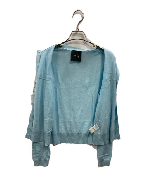 N.O.R.C（ノーク）N.O.R.C (ノーク) WOOL SILK PACK ENSEMBLE KNIT ブルー サイズ:SIZE Freeの古着・服飾アイテム