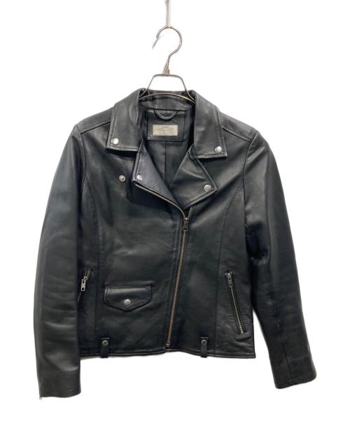 JOURNAL STANDARD relume（ジャーナルスタンダード レリューム）JOURNAL STANDARD relume (ジャーナルスタンダード レリューム) シープスキン ダブルライダースジャケット ブラック サイズ:Mの古着・服飾アイテム