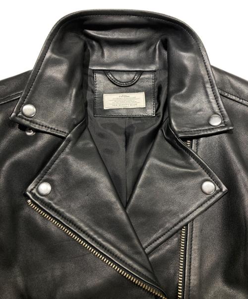 JOURNAL STANDARD relume（ジャーナルスタンダード レリューム）JOURNAL STANDARD relume (ジャーナルスタンダード レリューム) シープスキン ダブルライダースジャケット ブラック サイズ:Mの古着・服飾アイテム