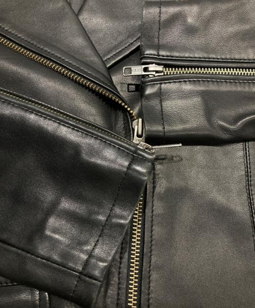 JOURNAL STANDARD relume（ジャーナルスタンダード レリューム）JOURNAL STANDARD relume (ジャーナルスタンダード レリューム) シープスキン ダブルライダースジャケット ブラック サイズ:Mの古着・服飾アイテム