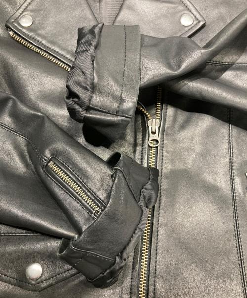 JOURNAL STANDARD relume（ジャーナルスタンダード レリューム）JOURNAL STANDARD relume (ジャーナルスタンダード レリューム) シープスキン ダブルライダースジャケット ブラック サイズ:Mの古着・服飾アイテム
