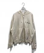Maison MIHARA YASUHIROメゾン ミハラ ヤスヒロ）の古着「23AW ダメージ加工 ジップパーカー」｜アイボリー