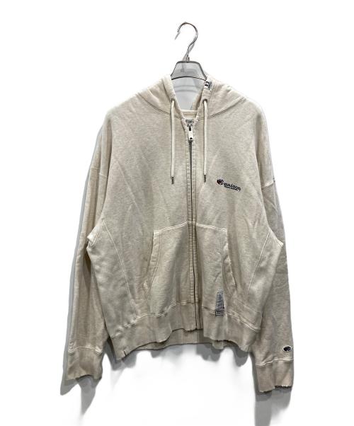 Maison MIHARA YASUHIRO（メゾン ミハラ ヤスヒロ）Maison MIHARA YASUHIRO (メゾン ミハラ ヤスヒロ) 23AW ダメージ加工 ジップパーカー アイボリー サイズ:SIZE 48の古着・服飾アイテム