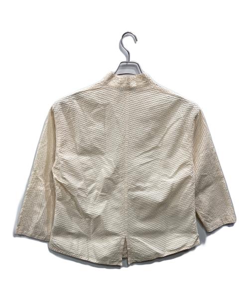 YACCO MARICARD（ヤッコマリカルド）YACCO MARICARD (ヤッコマリカルド) 【BASIC】斜めピンタックブラウス アイボリー サイズ:3の古着・服飾アイテム