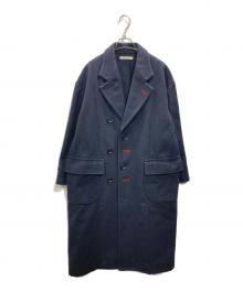 JOHNBULL（ジョンブル）の古着「ダブルブレスト チェスターコート」｜ネイビー