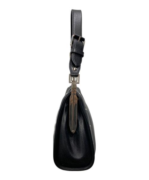LOEWE（ロエベ）LOEWE (ロエベ) がま口 アナグラム スタッズデザイン ワンショルダーバッグ ブラックの古着・服飾アイテム