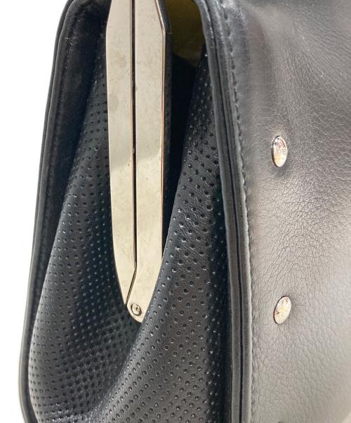 LOEWE（ロエベ）LOEWE (ロエベ) がま口 アナグラム スタッズデザイン ワンショルダーバッグ ブラックの古着・服飾アイテム