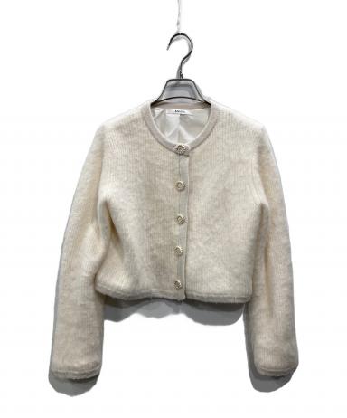新品未使用　タグ付き　snidel ミリタリージャケット　ホワイト 中古・古着通販】Snidel (スナイデル) Sustainableファーライクニット