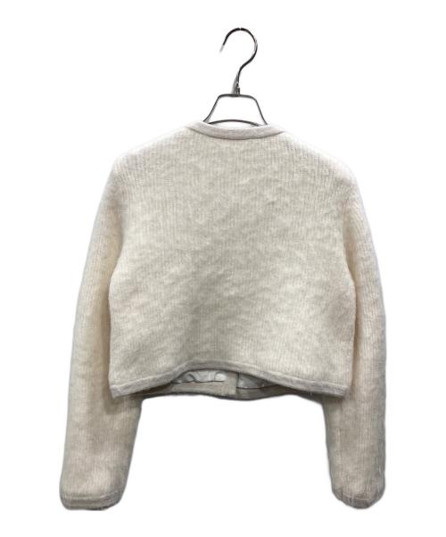 Snidel（スナイデル）Snidel (スナイデル) Sustainableファーライクニットジャケット ホワイト サイズ:Freeの古着・服飾アイテム
