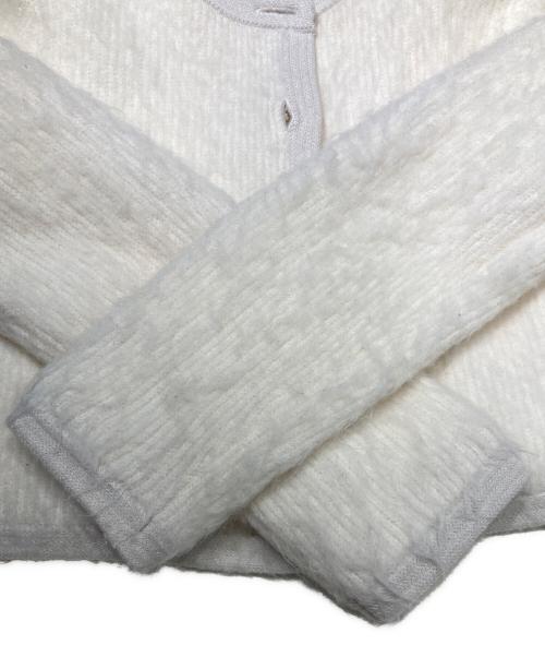 Snidel（スナイデル）Snidel (スナイデル) Sustainableファーライクニットジャケット ホワイト サイズ:Freeの古着・服飾アイテム