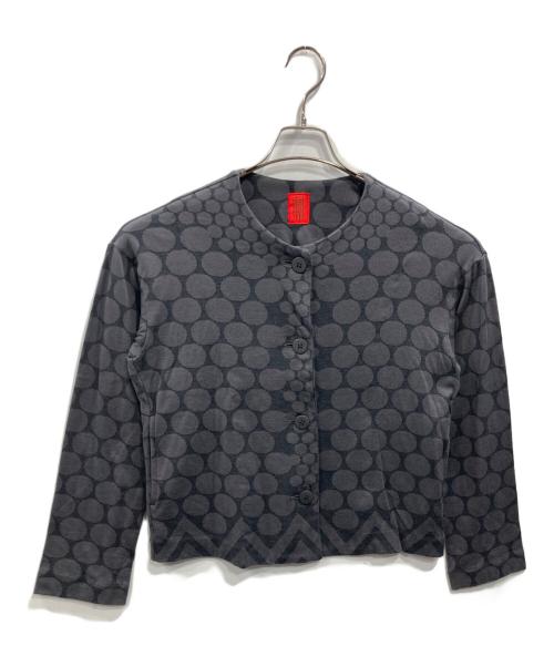HaaT ISSEY MIYAKE（ハート イッセイ ミヤケ）HaaT ISSEY MIYAKE (ハート イッセイ ミヤケ) マルチドット ノーカラージャケット グレー サイズ:3の古着・服飾アイテム