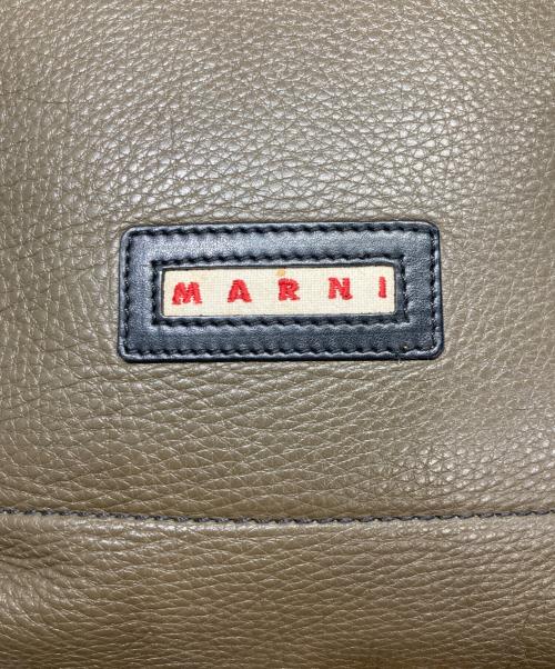 MARNI（マルニ）MARNI (マルニ) レザートートバッグ カーキ×イエローの古着・服飾アイテム