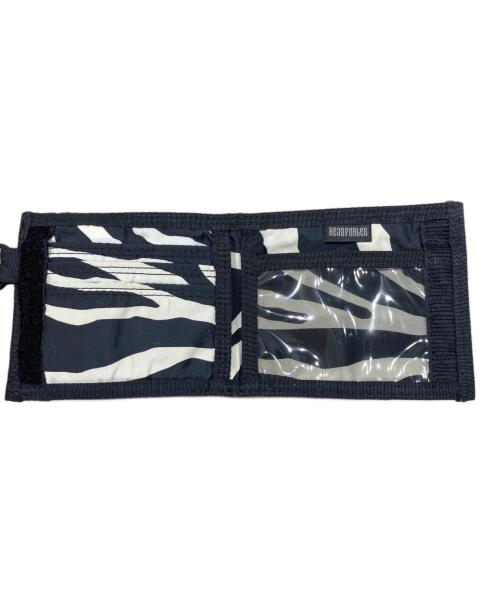 HEAD PORTER（ヘッドポーター）HEAD PORTER (ヘッドポーター) 2つ折り財布 ホワイト×ブラックの古着・服飾アイテム