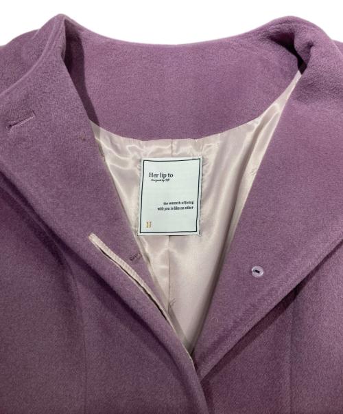 HER LIP TO（ハーリップトゥ）Her lip to (ハーリップトゥ) Mirage Tippet Long Coat パープル サイズ:Sの古着・服飾アイテム