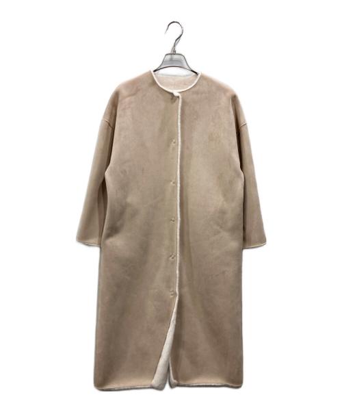 HER LIP TO（ハーリップトゥ）Her lip to (ハーリップトゥ) Faux Fur Reversible Coat ホワイト×ベージュ サイズ:Mの古着・服飾アイテム