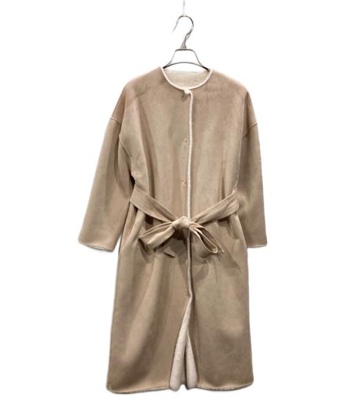 HER LIP TO（ハーリップトゥ）Her lip to (ハーリップトゥ) Faux Fur Reversible Coat ホワイト×ベージュ サイズ:Mの古着・服飾アイテム