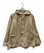 POST O'ALLS×Battenwearポストオーバーオールズ×バテンウェア）の古着「Hooded Sweetbear」｜ベージュ