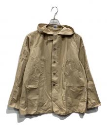 POST O'ALLS×Battenwear（ポストオーバーオールズ×バテンウェア）の古着「Hooded Sweetbear」｜ベージュ