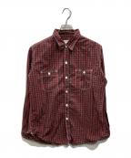 POST O'ALLSポストオーバーオールズ）の古着「WORK SHIRT」｜レッド