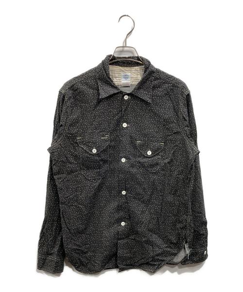 POST O'ALLS（ポストオーバーオールズ）POST O'ALLS (ポストオーバーオールズ) WORK SHIRT ブラック サイズ:Ｌの古着・服飾アイテム