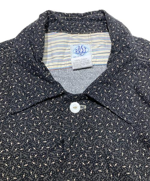 POST O'ALLS（ポストオーバーオールズ）POST O'ALLS (ポストオーバーオールズ) WORK SHIRT ブラック サイズ:Ｌの古着・服飾アイテム