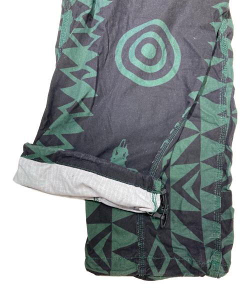 South2 West8（サウスツー ウエストエイト）South2 West8 (サウスツー ウエストエイト) Belted C.S.Pant - Cotton Ripstop / Printed ブラック×グリーン サイズ:Lの古着・服飾アイテム