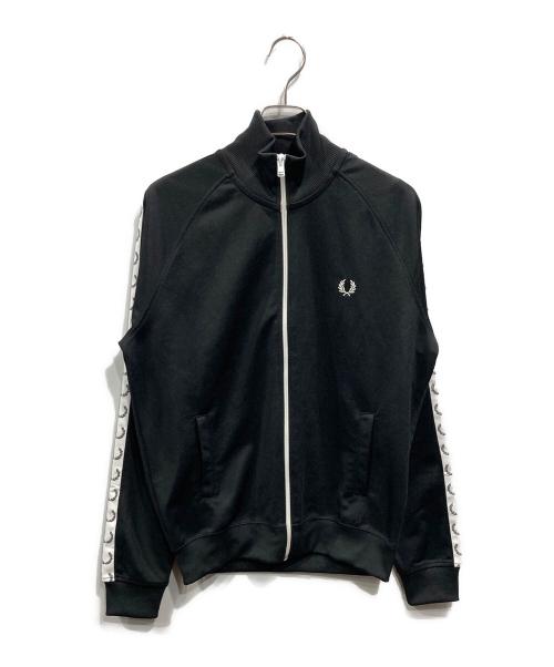 FRED PERRY（フレッドペリー）FRED PERRY (フレッドペリー) Taped Track Jacket ブラック×ホワイト サイズ:Mの古着・服飾アイテム