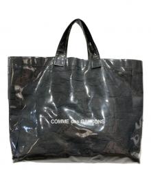 COMME des GARCONS（コムデギャルソン）の古着「PVCトートバッグ BLACK MARKET(ピーブイシートートバッグ ブラック マーケット）」｜ブラック