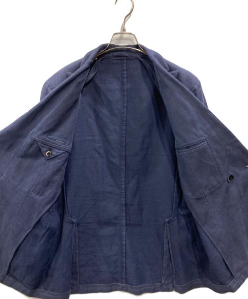 LARDINI（ラルディーニ）LARDINI (ラルディーニ) コットンレーヨン ダブルジャケット ネイビー サイズ:50の古着・服飾アイテム