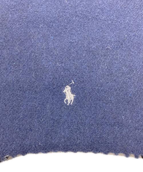 POLO RALPH LAUREN（ポロ・ラルフローレン）POLO RALPH LAUREN (ポロ・ラルフローレン) ポニー刺繍ウール混マフラー ネイビー サイズ:168cm×26cmの古着・服飾アイテム